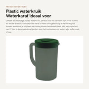 Vaso da acqua trasparente per desktop con filtro e coperchio