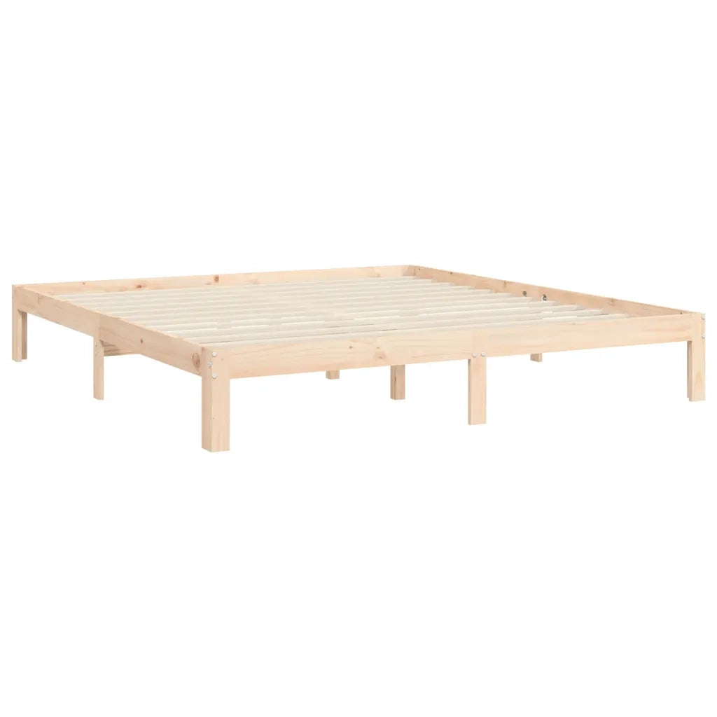 Letto matrimoniale | Letto per adulti | Giroletto con Testiera Super King Size in Legno Massello