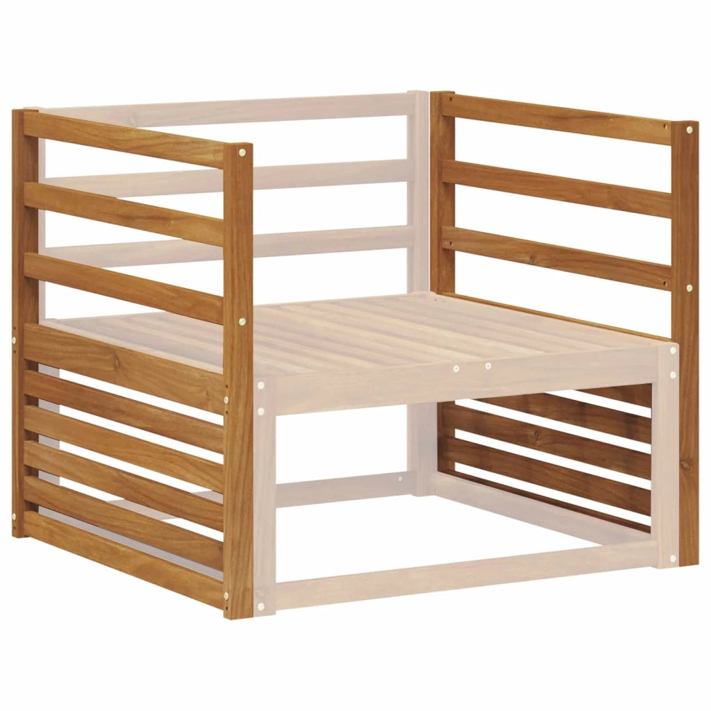 Bracciolo 2 pz Naturale 79 x 4 x 73 cm Legno di Acacia Massello 900585