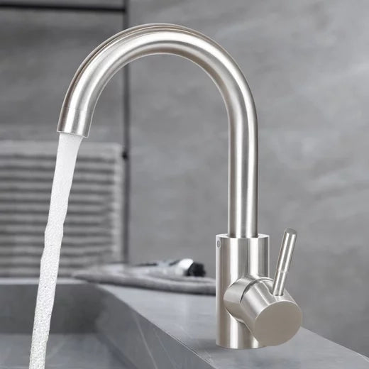 ZMH Rubinetto miscelatore miscelatore rotante ad alta pressione tirante in acciaio inox