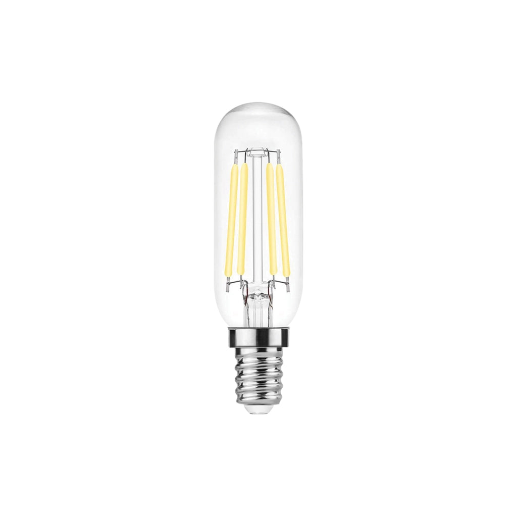 Alcapower Lampadina LED T25 Filamento Trasparente 4W E14 510lm 3000K Luce Calda 230V, Ideale per Frigoriferi e Cappe da Cucina, Classe Energetica E