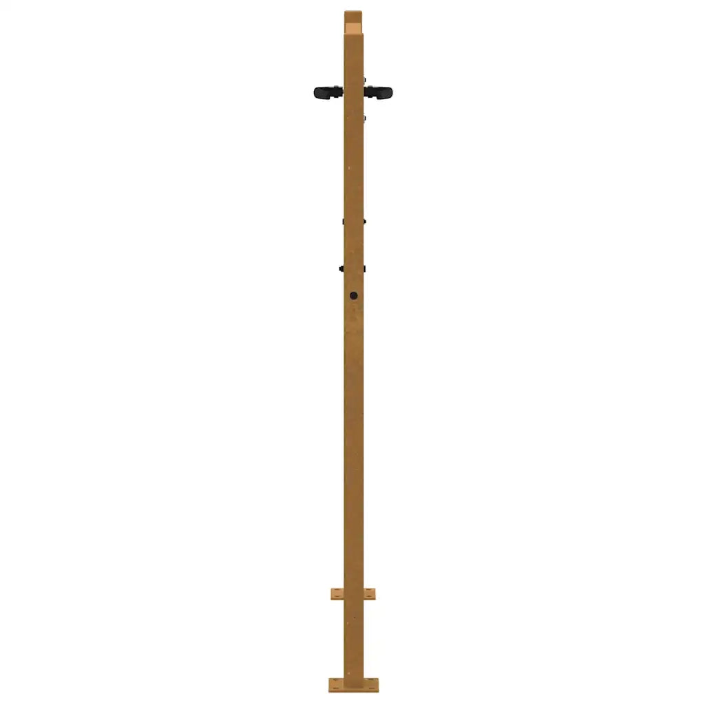 Cancello da giardino 100x150 cm in acciaio Corten e design in bambù 153241
