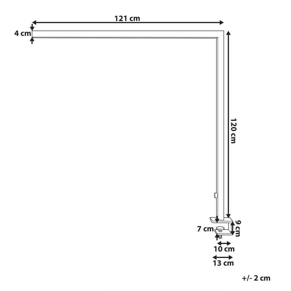 Lampada LED da scrivania bianco Metallo 120 cm Alluminio morsetto Luce Dimmerabile Ufficio Studio Moderno