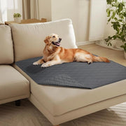 Asciugamano impermeabile per cani con punti antiscivolo - Protezione per divano, letto e auto - Cuscino per cani robusto - Lavabile in lavatrice - Grigio - 101 x 127 cm