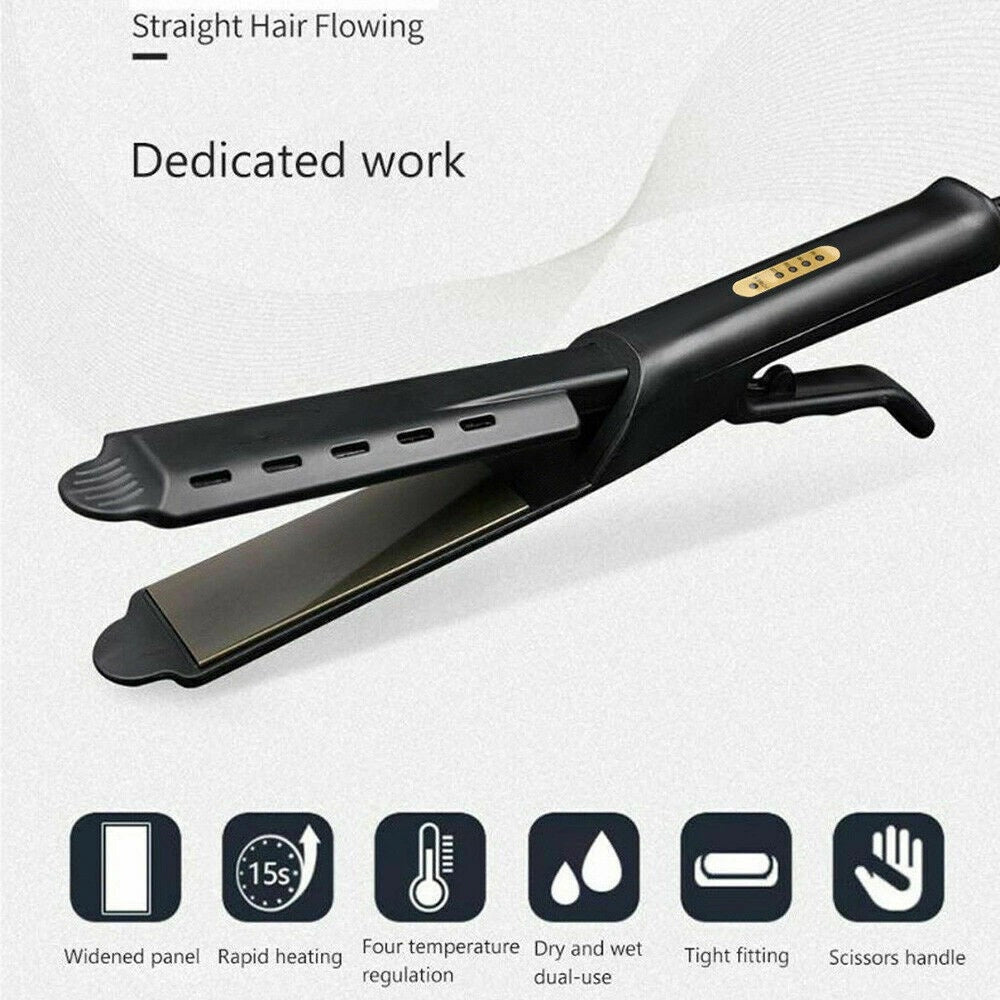 Trade Shop - Piastra Per Capelli Ionico A Vapore In Tormalina Professionale Super Lisciante -