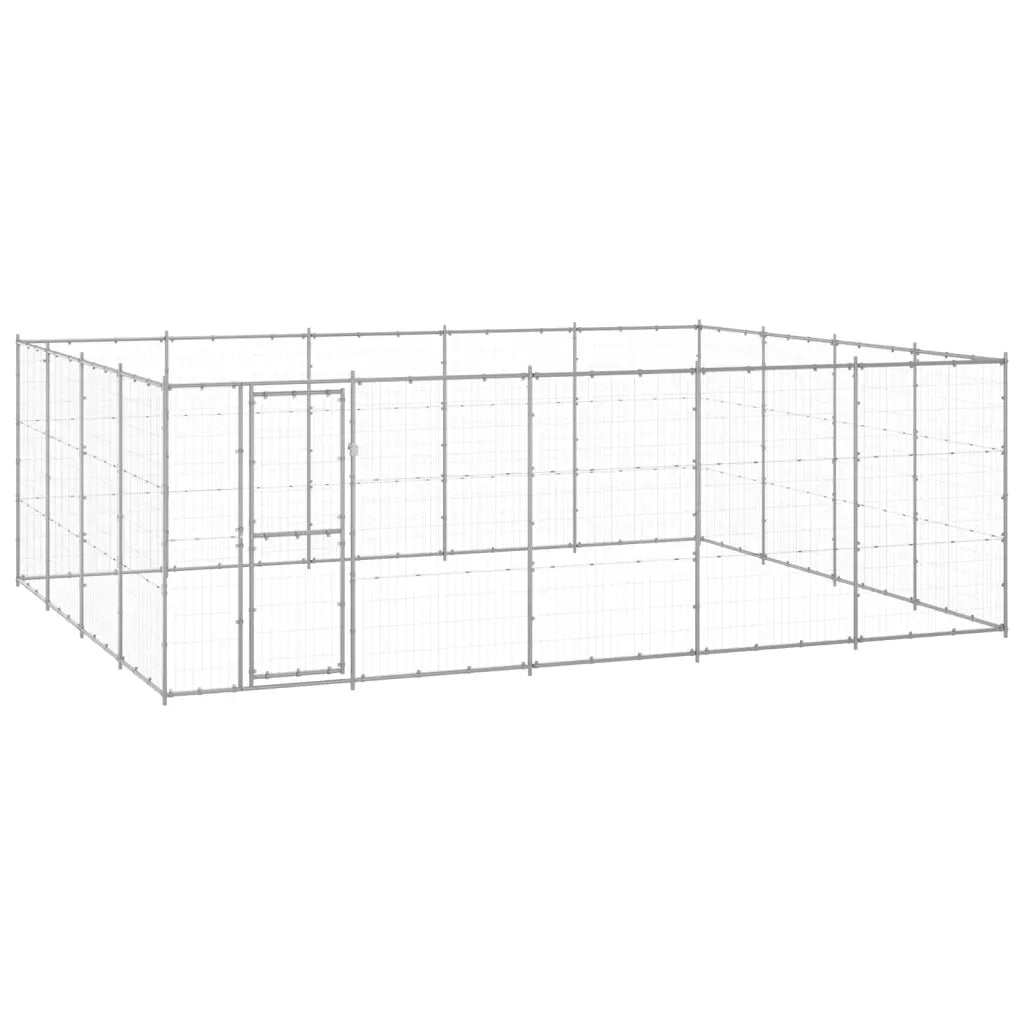 Gabbia per Cani da Esterno in Acciaio Zincato 24,2 mÂ² cod mxl 59969