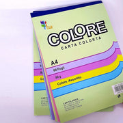 Trade Shop - Album Block Notes 60 Fogli Carta Colorata Colori A4 Album Fogli Scuola Ufficio -