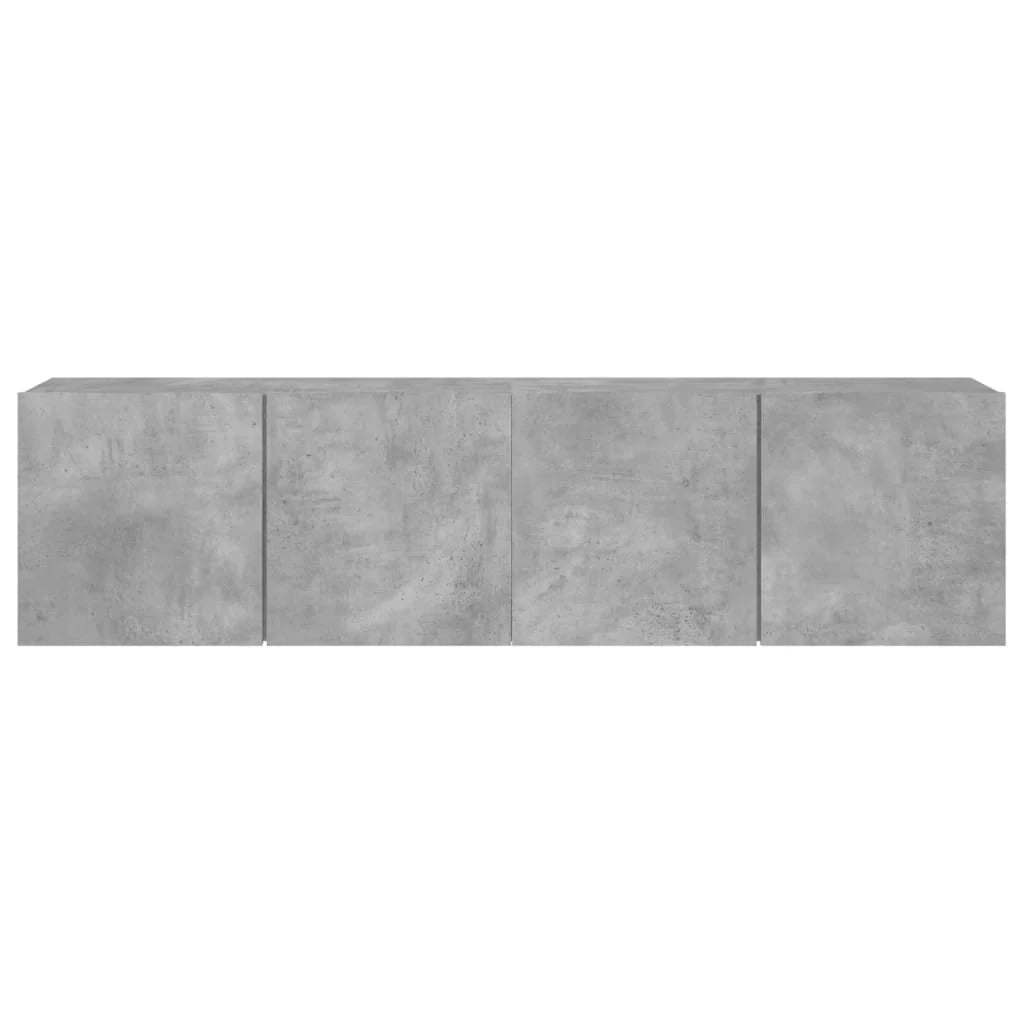 Mobile TV multimediale da parete mensola TV credenza TV per sala da pranzo soggiorno camera da letto 2 pezzi 80 x 30 x 41 cm grigio 02_0028934