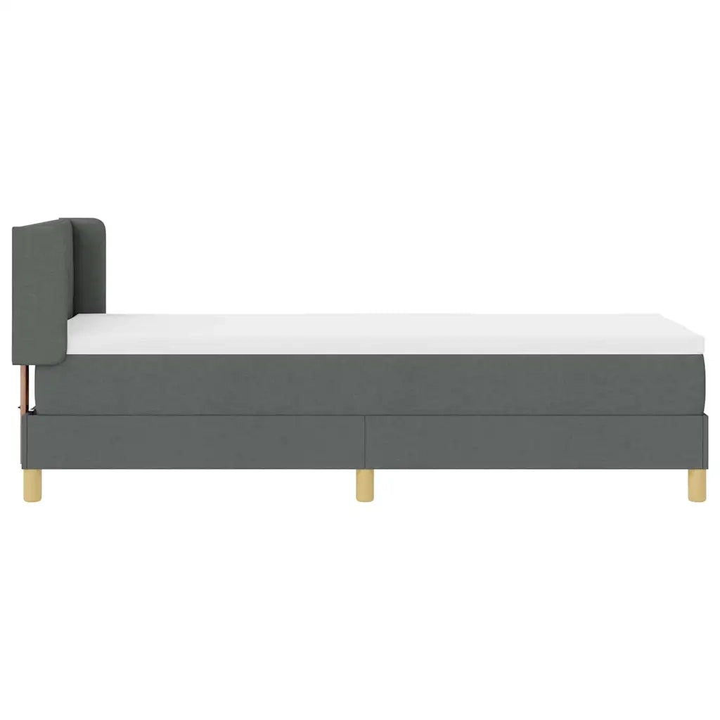 Letto a molle con materasso Grigio scuro 200 x 80 cm Tessuto 3341322