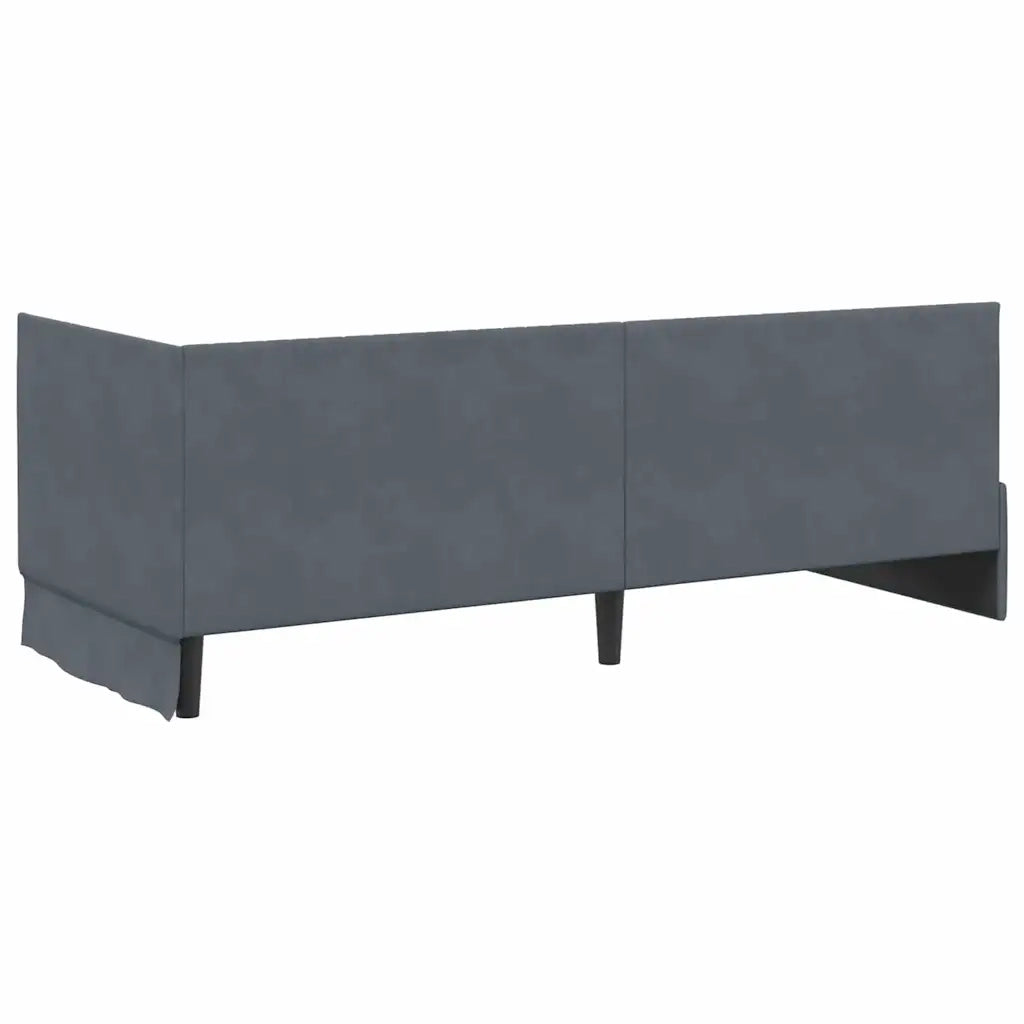 Cornice del letto ad angolo Grigio scuro 80 cm x 200 cm Velluto 42016247