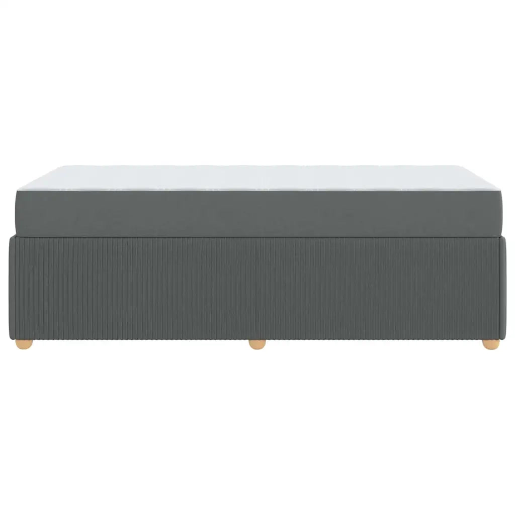 Struttura del letto Grigio scuro 90 x 190 cm Tessuto 3398328