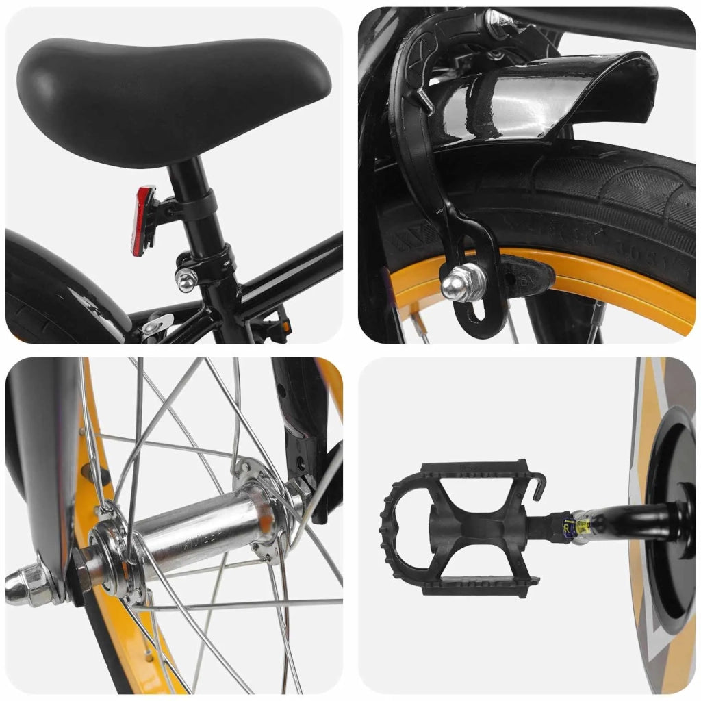 Bicicletta per Bambini 16 Pollici per bambini di 4-6 anni Nero 42009301