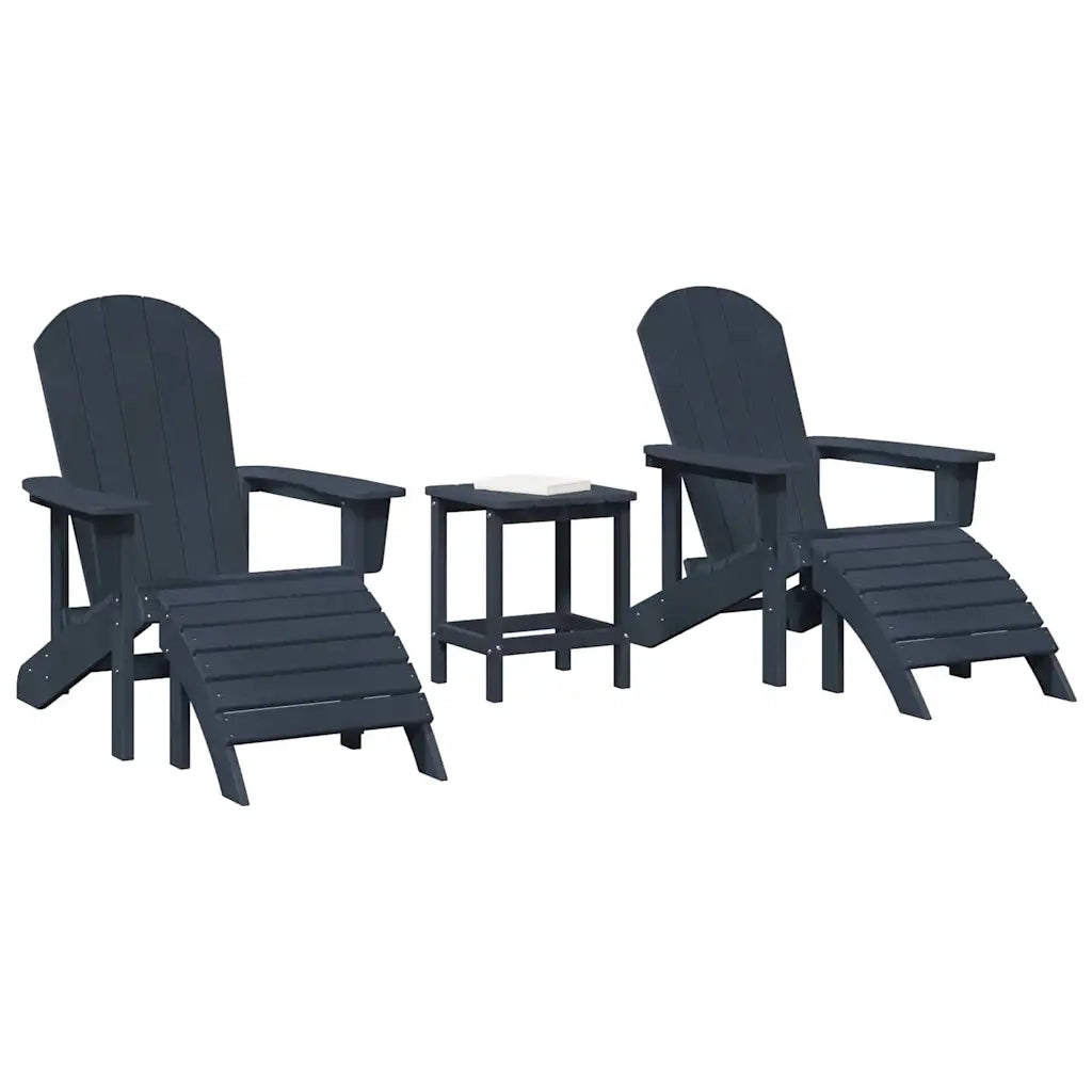 Sedia da Giardino 3 pcs Navy Polietilene 3335847