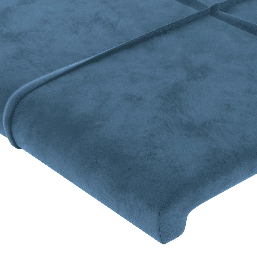 Giroletto a Molle con Materasso Blu Scuro 100x200 cm in Velluto 3143011