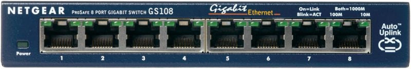 Netgear gs108ge switch di rete non gestito gigabit ethernet (10/100/1000) blu