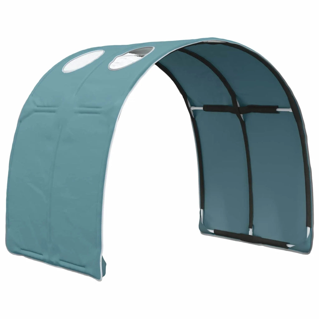 Letto singolo | Letto per adulti | Letto con Tunnel 4 pcs Bianco e azzurro Legno ingegnerizzato