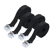 Set di 4 cinturoni di allentamento regolabili 1,5 m x 25 mm per motocicli e veicoli commerciali.
