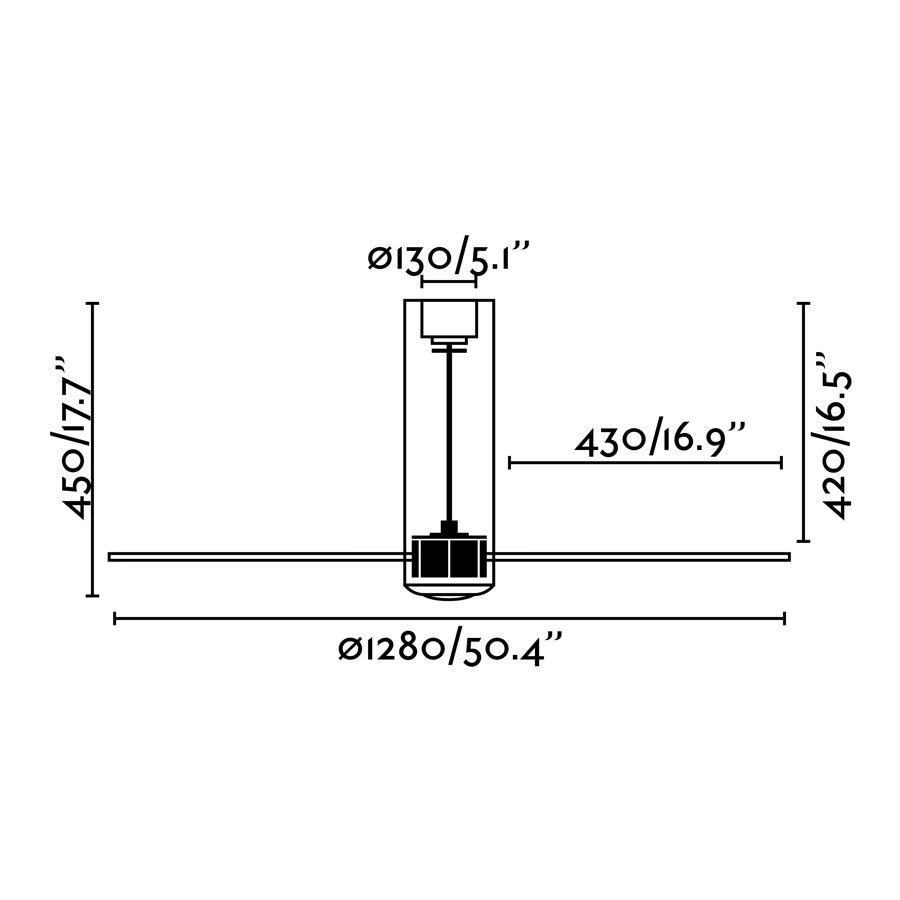 Faro Faro 33374 Trasparente Ventilatore Da Soffitto Trasparente Tube