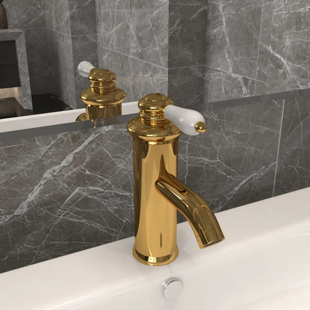 Rubinetto per Lavabo del Bagno Oro 130x180 mm CFW9648379