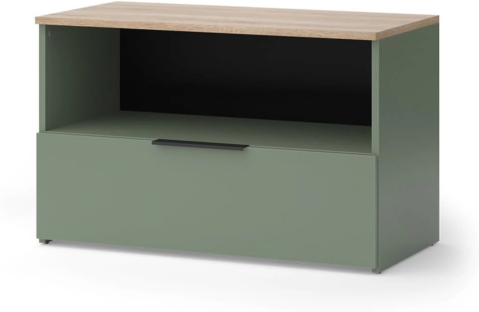 Credenza Wido, Verde, 80 x 50 cm con 1 scomparto chiuso