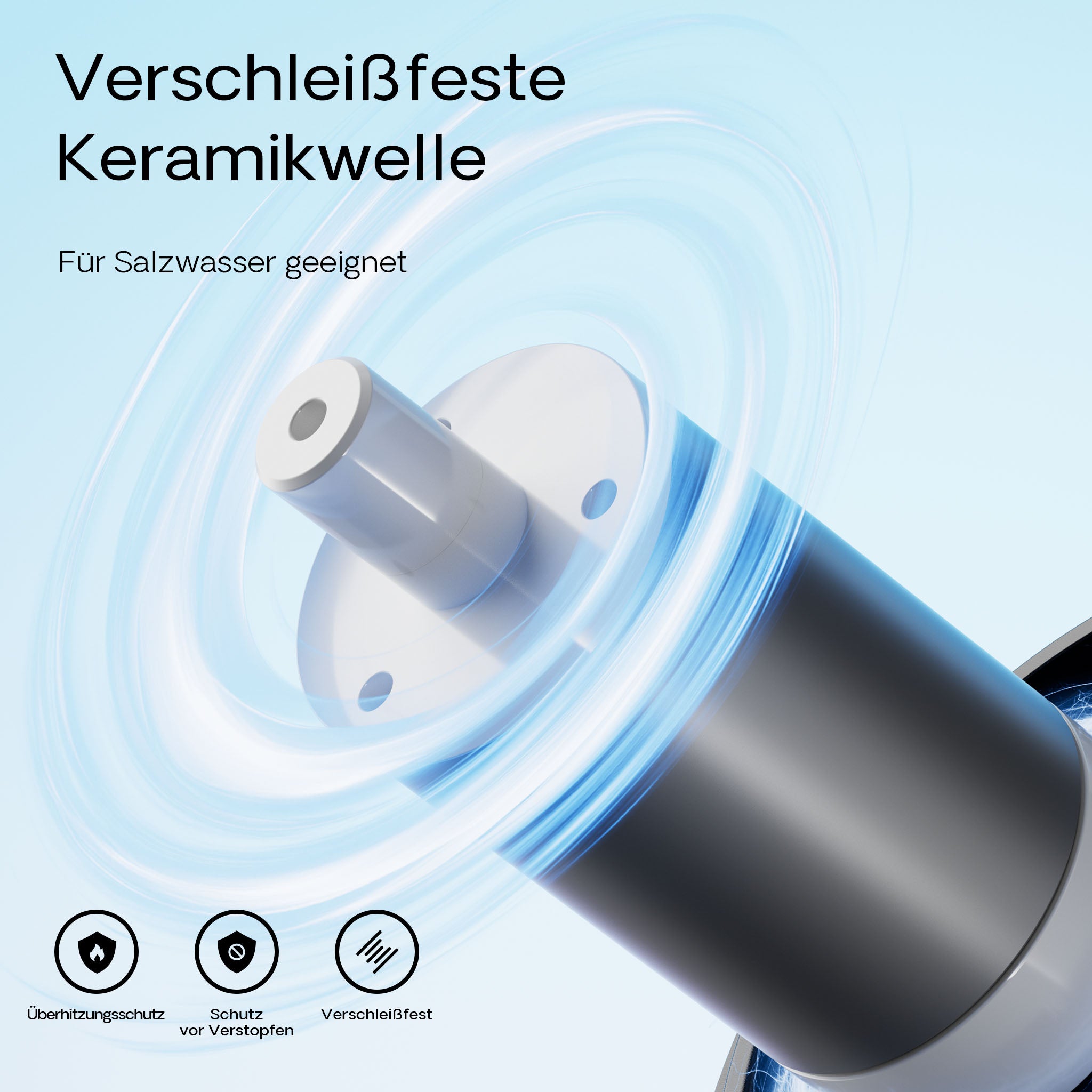 CEF-30000 Pompa a tubo per laghetto grande 30000 l/h 200 W, per ricircolo acqua