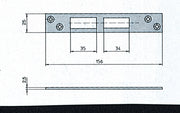 CISA 06232.01 CONTROPIASTRA X57-313.318.353.358- CISA- 1,0 pz