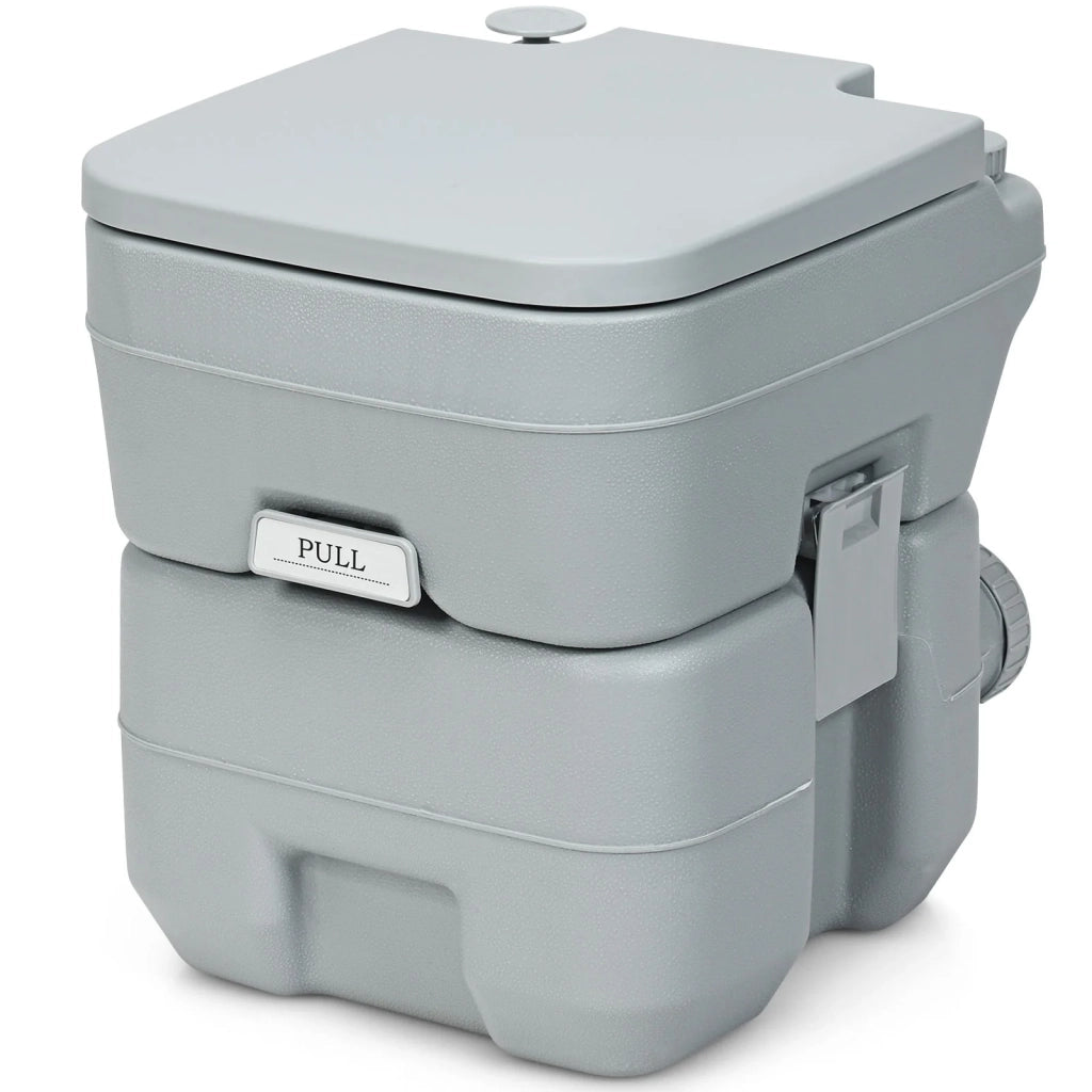 WC chimico portatile 36 x 35 x 42 cm serbatoio da 20 litri leggero e pratico realizzato in HDPE grigio 20_0019340