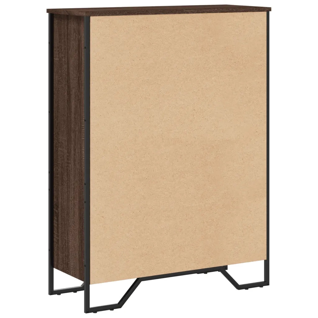 Libreria-Scaffale per Libri-Mobile di Stoccaggio Rovere Marrone 80x31x106 cm in Legno Multistrato
