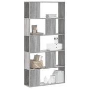 Libreria 5 Ripiani Grigio Sonoma 80,5x23,5x162,5cm Multistrato 852776