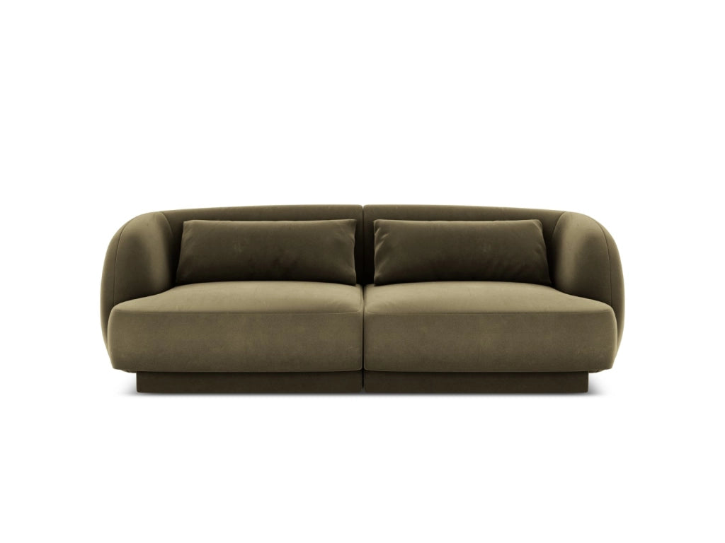 Cosmopolitan Design - Divano "Tulum" 2 posti in velluto verde 