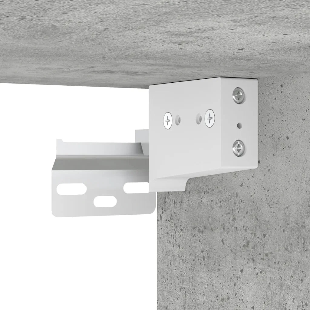 Pensili per Garage 2 pz Grigio Cemento in Legno Multistrato 860650