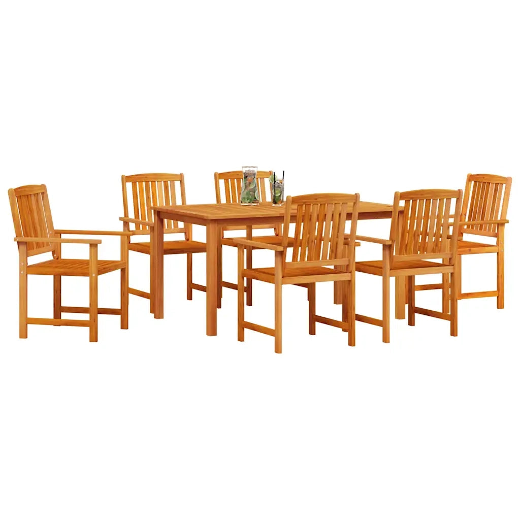 Set da Pranzo per Giardino 7 pcs Marrone