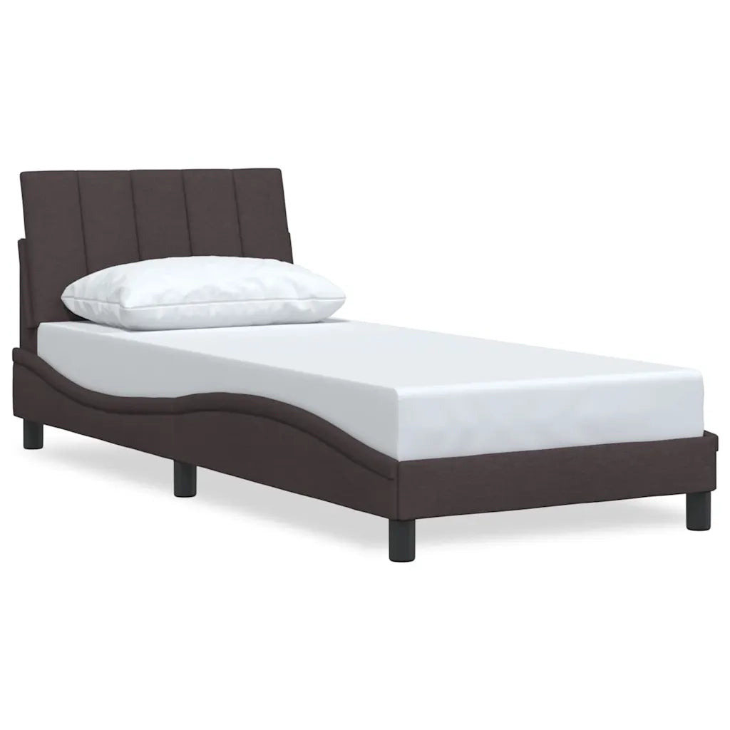 Giroletto senza Materasso Hanko Marrone Scuro 80x200 cm Tessuto 3310352