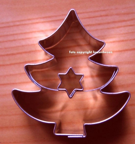 Albero di Natale a forma di biscotto con stella interna 4,6 cm lattina
