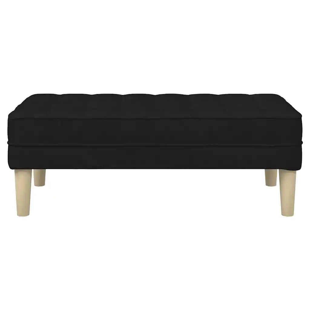 panchina con cuscino Nero 113 x 57 x 39 cm Tessuto CFW5722673