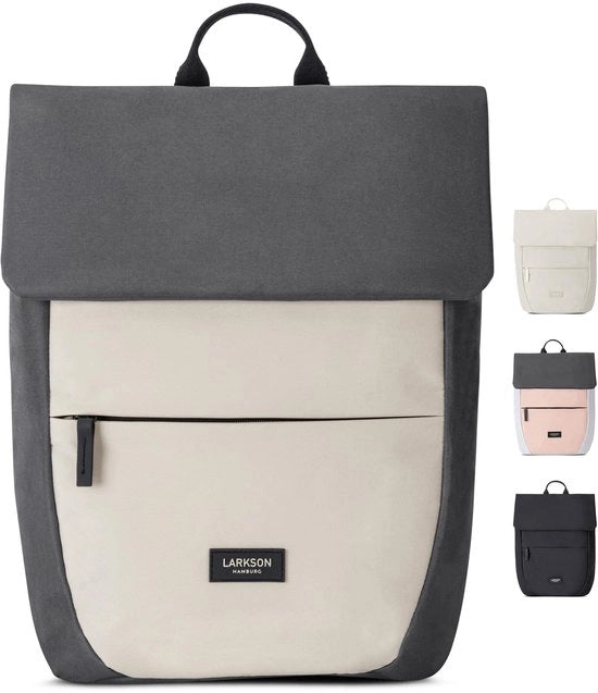 Borsa da Spalla per Donna Piccola Beige Nero - Ronja - Borsa Moderna con Tasca per Laptop per Università, Città del Lavoro - 10L - Duraturo - Impermeabile