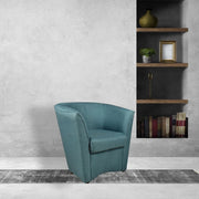 Poltrona Tago in tessuto azzurro Enzo 18 H76xL75xP66