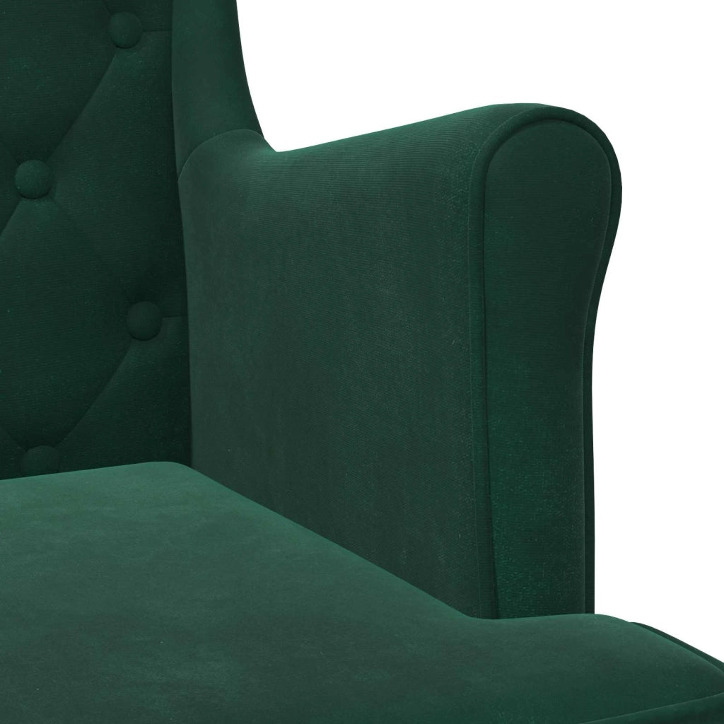 Poltrona | Sedia Relax Verde Scuro Velluto