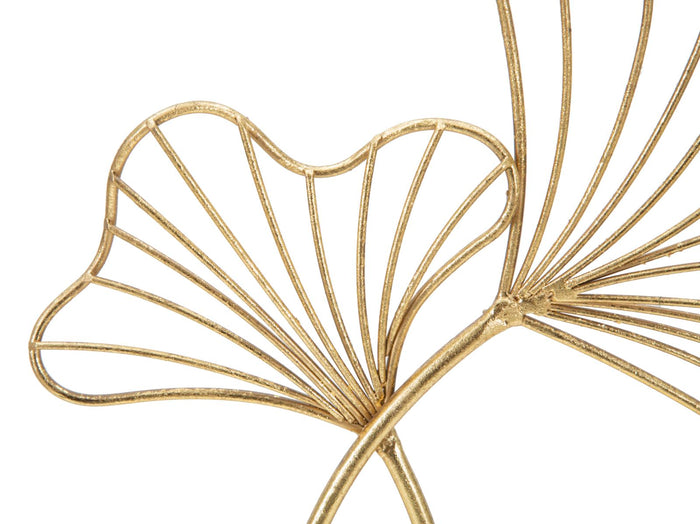 Scultura Leaf Glam 25x8,5x35 cm in Ferro Oro