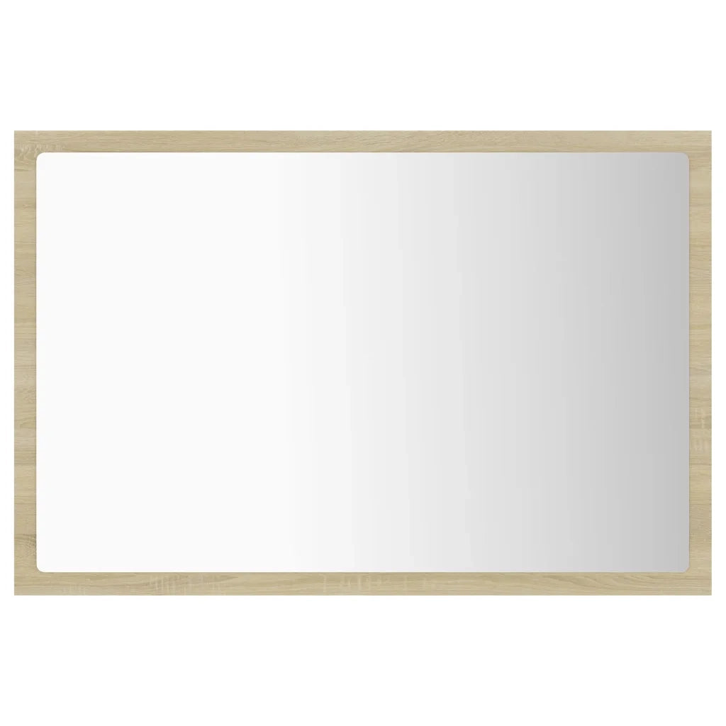 Specchio da Bagno LED-Specchio decorativo con LED Rovere Sonoma 60x8,5x37 cm in Acrilico