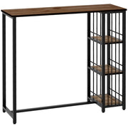 Tavolo da pranzo per 2 persone ¨C zephmum ¨C Marrone e Nero 120x40x105 cm