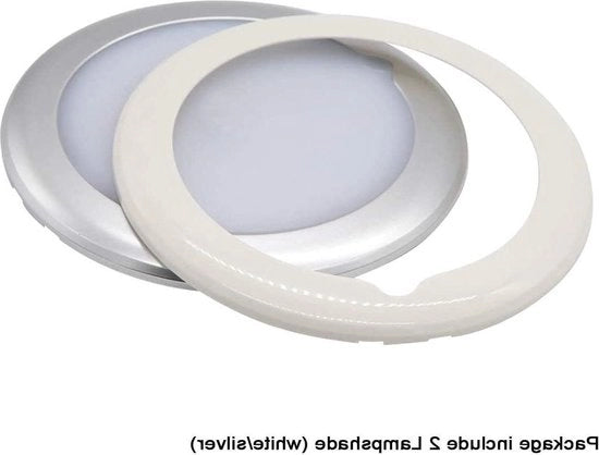 Lampada plafond LED senza colore per imbarcazioni - 12V 24V - 15cm - caldo bianco - 24W 800LM - IP67 - sostituzione illuminazione interna