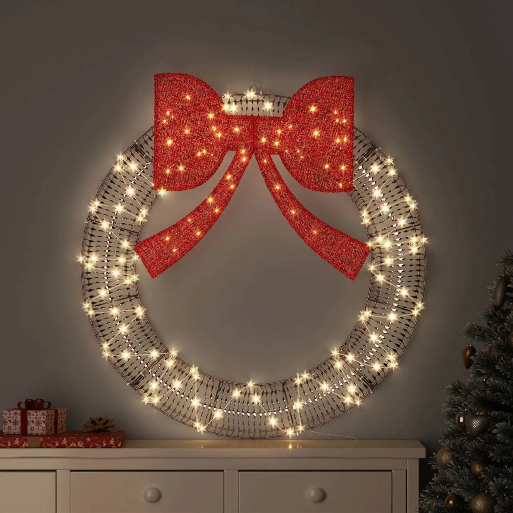 Ghirlanda con 150 LED Bianco caldo 121 x 121 x 10 cm PET