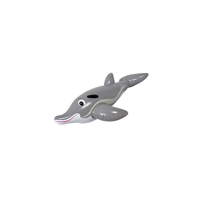 Trade Shop - Delfino Gonfiabile Galleggiante Con Maniglie 152x90cm In Pvc Resistente -