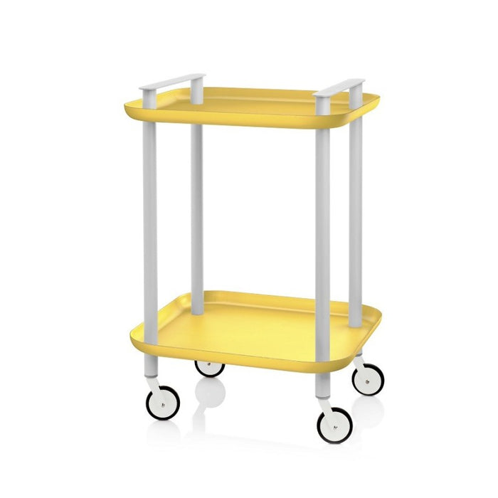 Carrello da cucina 2 DELICA telaio grigio, colore giallo