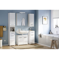 Colonna mezza altezza per bagno – Bianco lucido – KLEANKIN