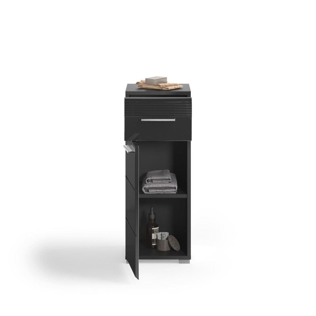 Colonna da bagno a metà – Nero lucido – KLEANKIN