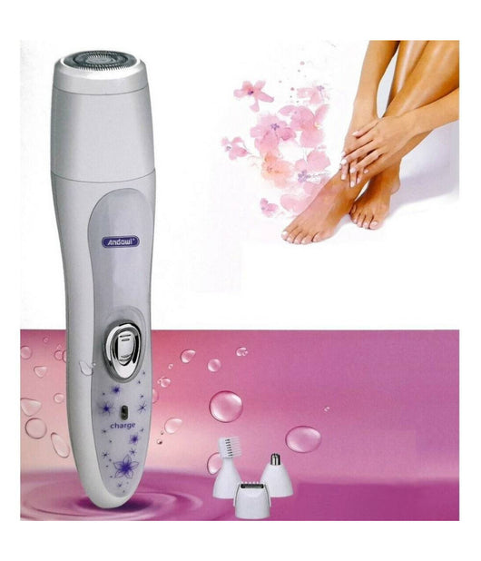 Depilatore Epilatore Rasoio 4 In 1 Sopracciglia Baffi Gambe Peli Donna Q-7812         