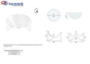 Espositore da banco a mezza sfera