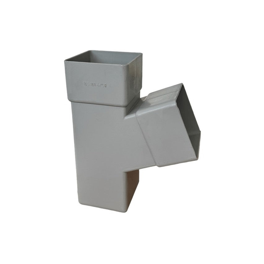 Derivazione quadra 67.30° per pluviali : Colore - Grigio, Diametro - 100